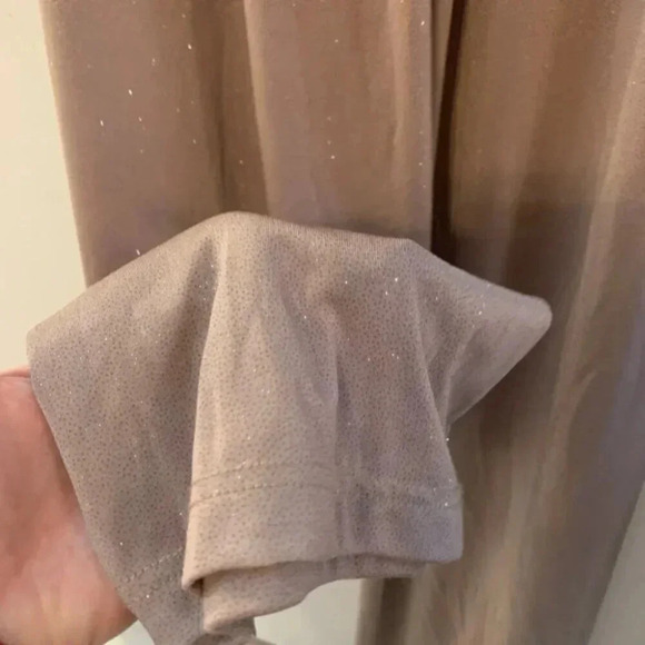 Eliza J Twist Front Boat Neck Jumpsuit Taupe Glittery 4 - Picture 13 of 16